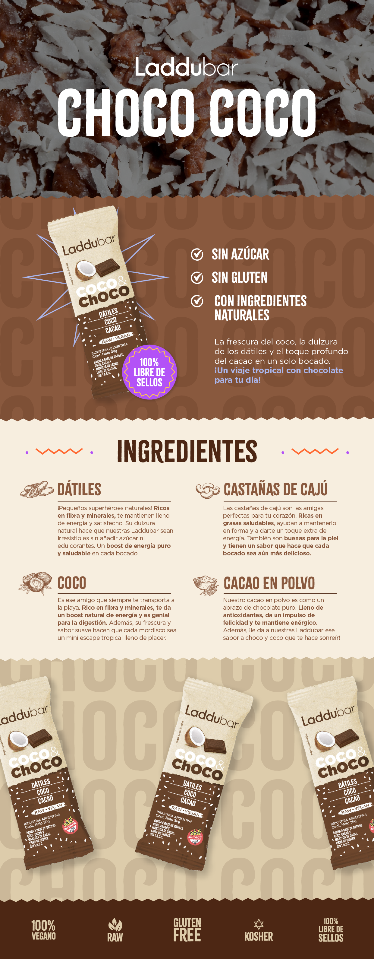 LADDUBAR CHOCO COCO X12